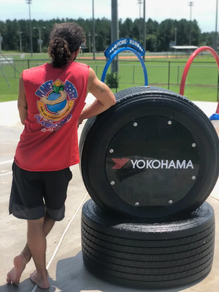 Jessie Harmon Sportsplex Yokohama Tire with employee City of West Point MS