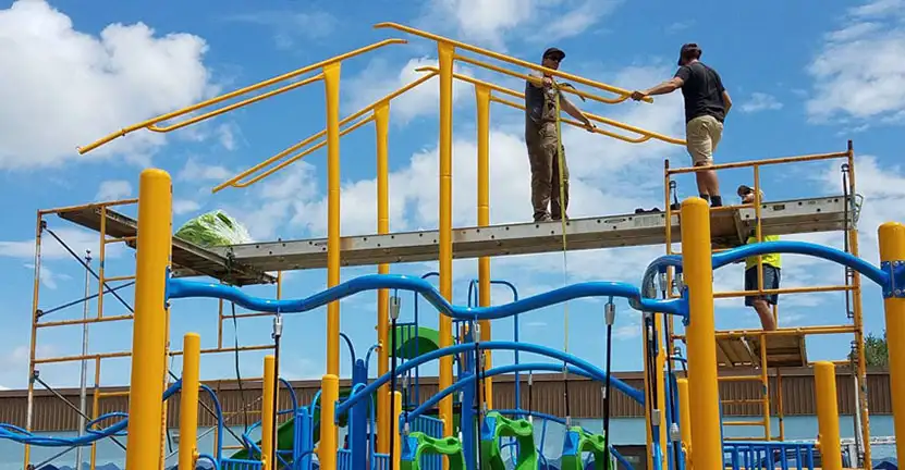commercial playground installation
